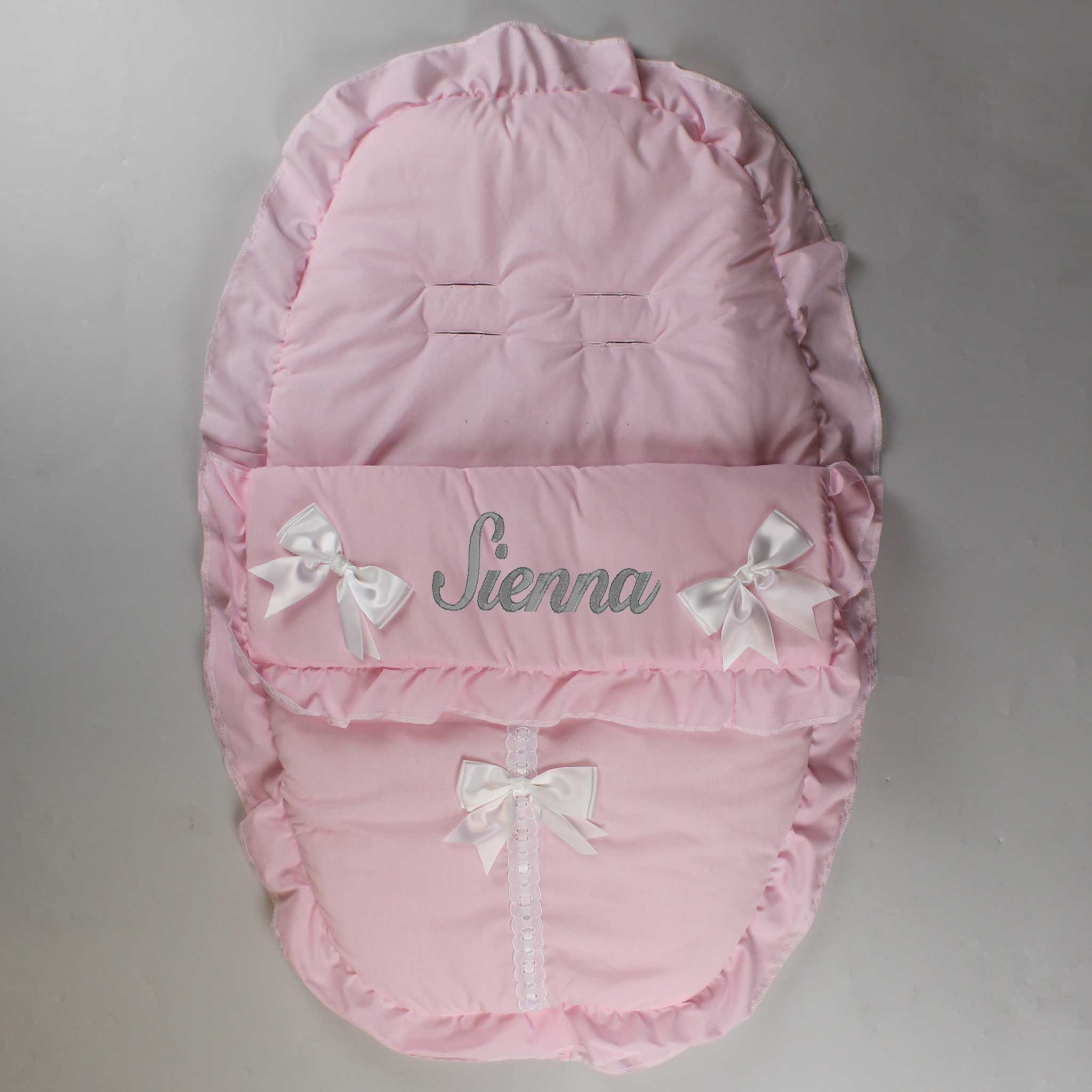 baby girls personalised car muff cosy toes