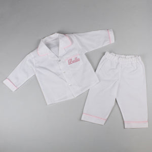 baby girls personalised pyjamas