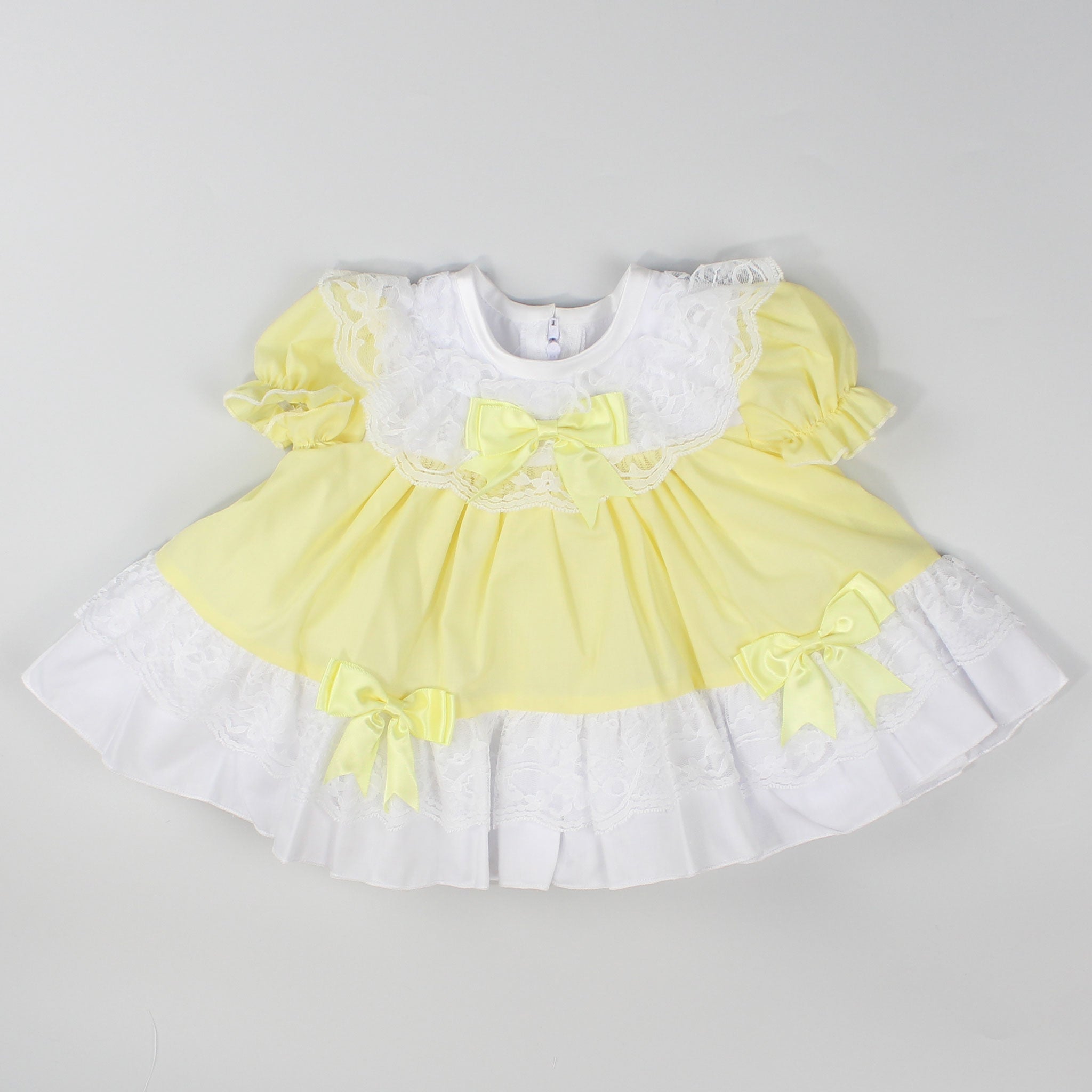 baby girl puffball dress lemon yellow easter outfit