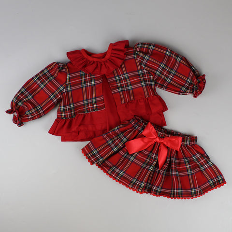 baby girl christmas outfit tartan