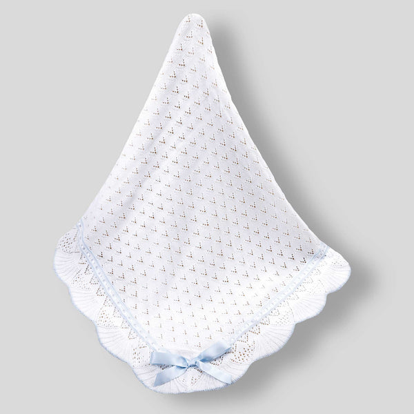 sarah louise shawl white blue