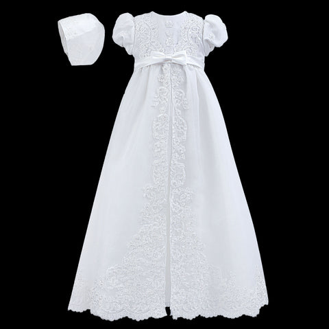 baby girls christening dress white