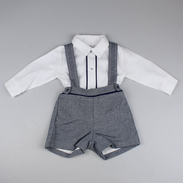 baby boys smart traditional dark grey occasion outfit