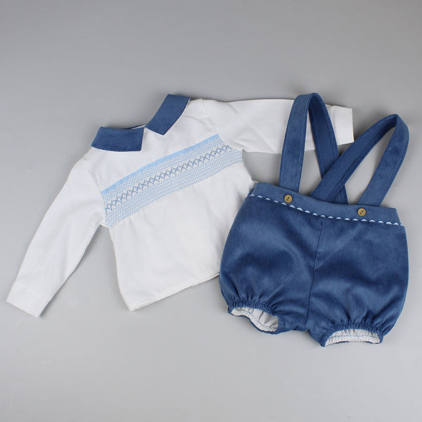traditional baby boys blue outfit