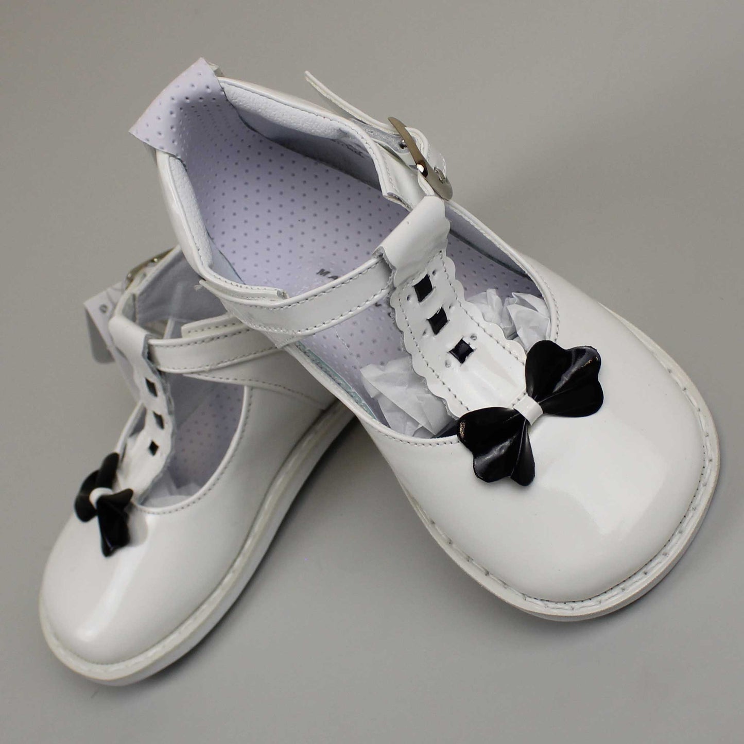 first walker hard sole white and navy shoes