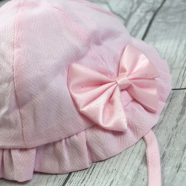 baby girls pink sun hat custom