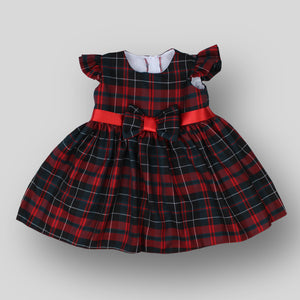 baby christmas outfit tartan dress