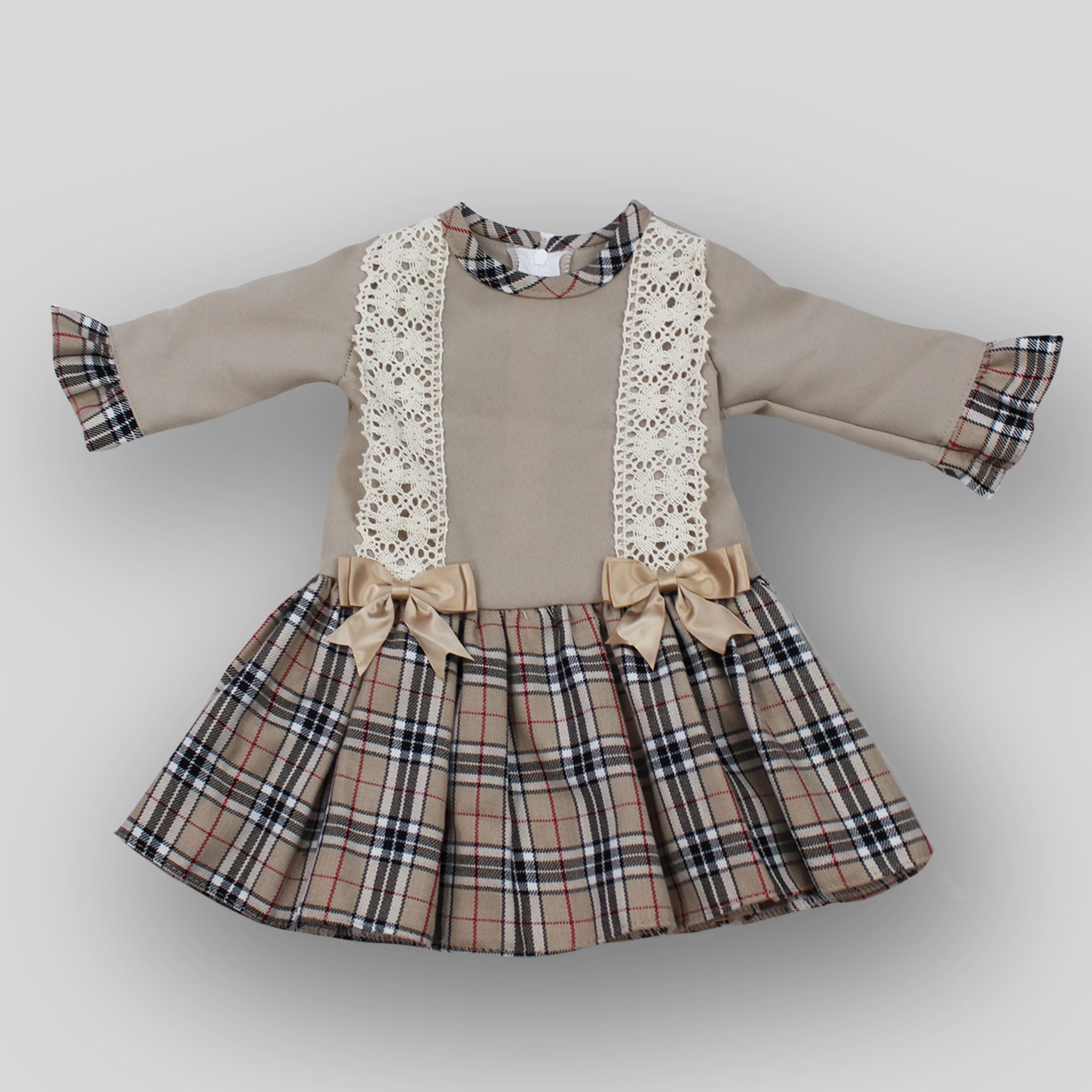 Burberry style baby tartan dress 