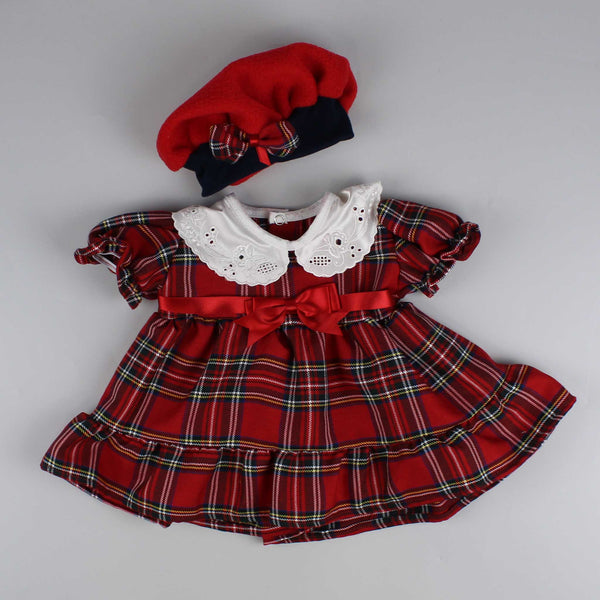 baby girls christmas outfit with matching hat and jacket