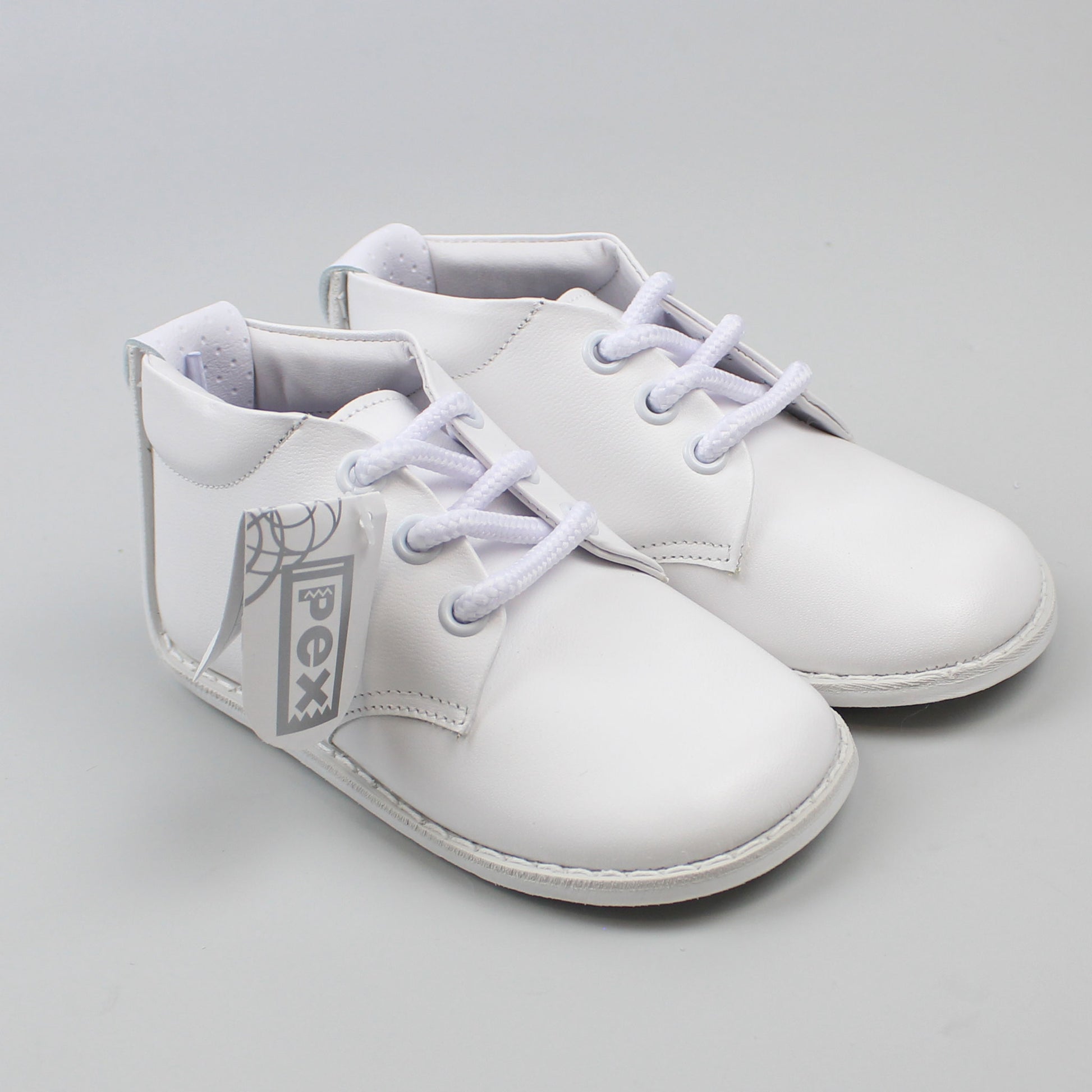 PEX White Leather First Walker Shoes for Boys – Lullaby Lane Baby Shop