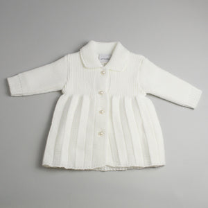 baby girl white knitted coat