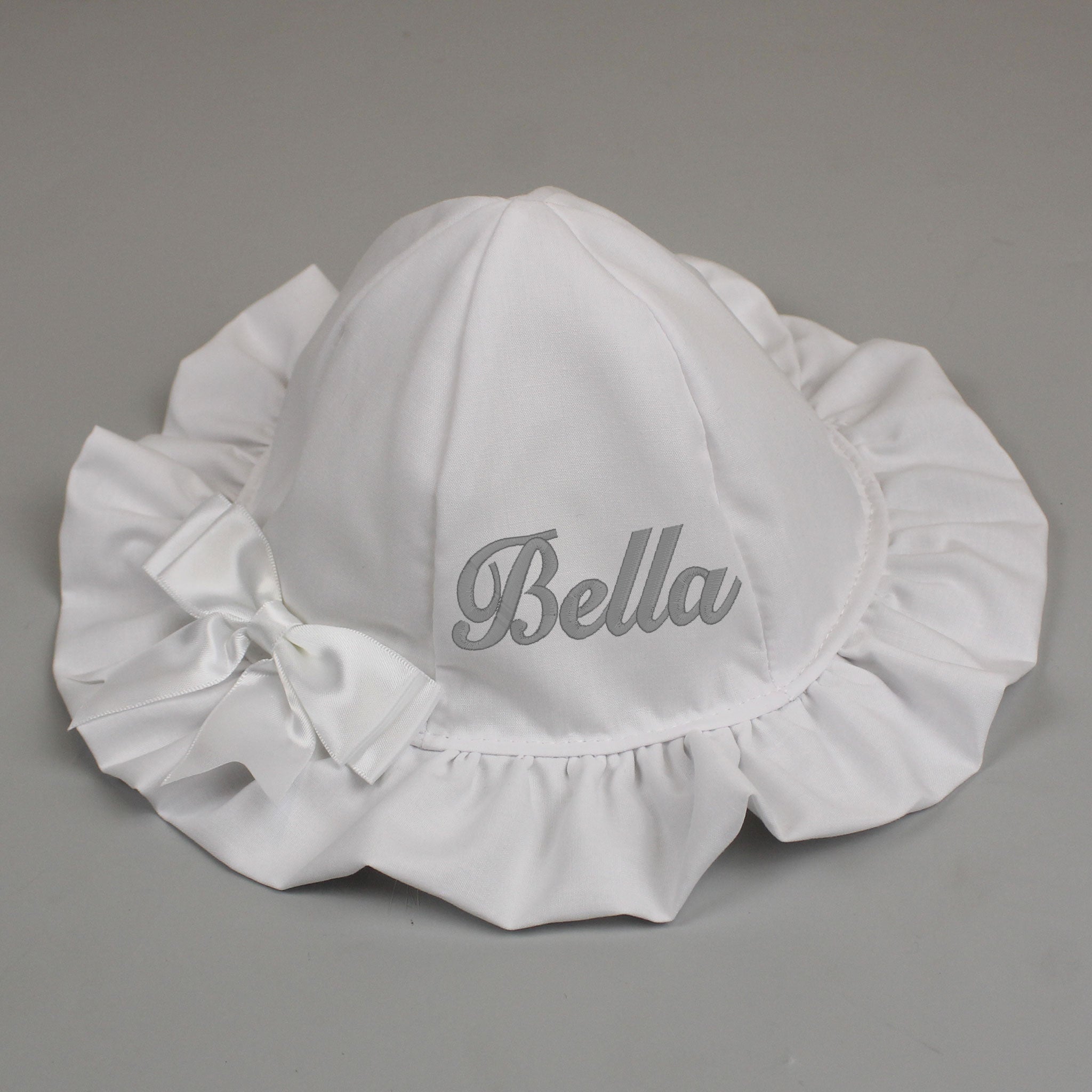 baby girl personalised sun hat - sunhat white