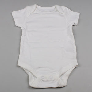 white cotton baby vest