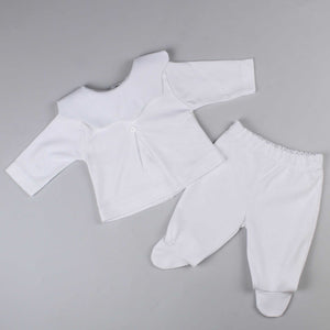 baby unisex newborn outfit in white