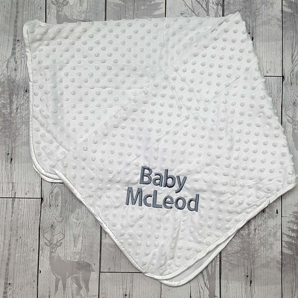 Personalised Baby Blanket - White